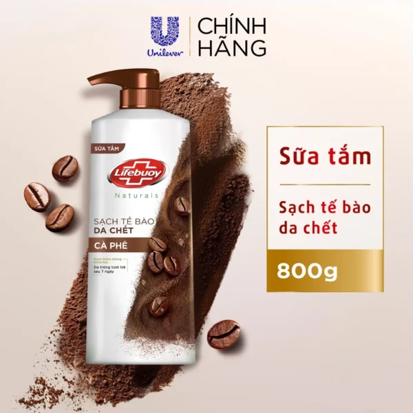 Sữa Tắm Lifebuoy 800gr Detox Và Sạch Sâu Khỏi Bụi Mịn Pm2.5 Detox 100% Từ Thiên Nhiên Diệt Khuẩn